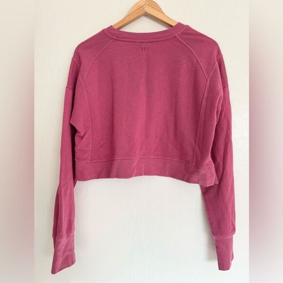 Sweaty Betty after class cropped sweatshirt Pink Size 8 (M) - Picture 4 of 9